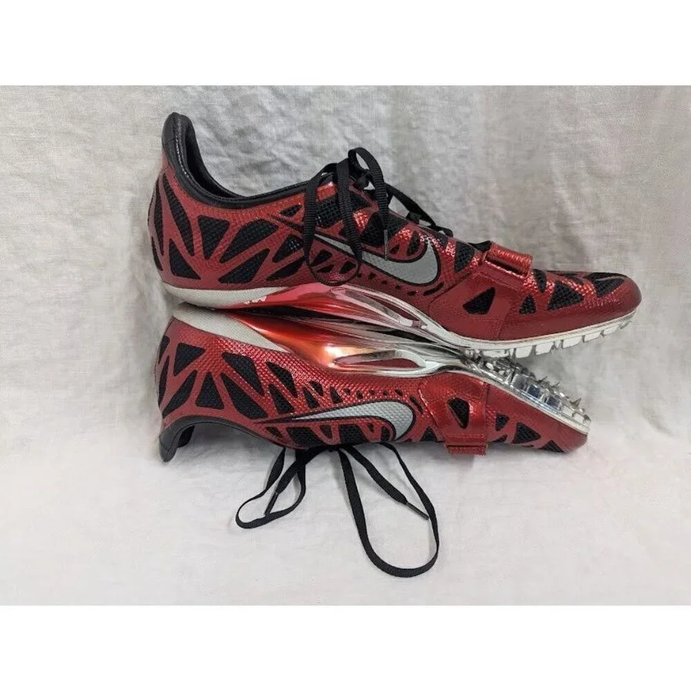 Nike Zoom Superfly R3 track shoes red black silver light 14 oz sz 10.5 mens SH7